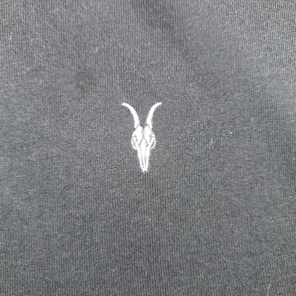 All Saints Black Short Sleeve Polo Shirt Youth Large Minimalist Quiet Luxury - Picture 5 of 9